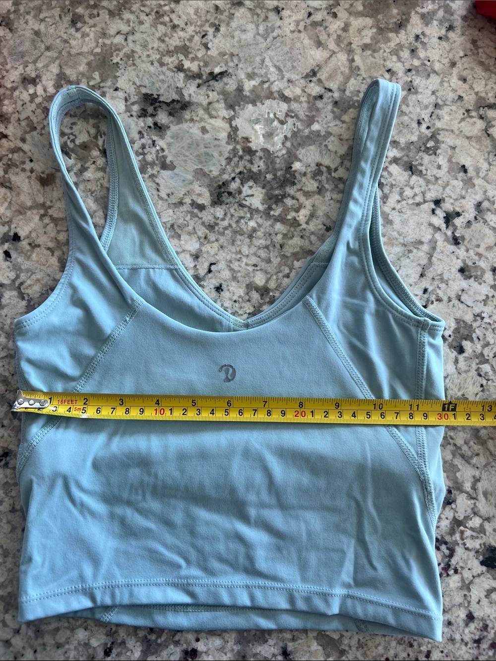Light Blue Athletic Crop Tank Top